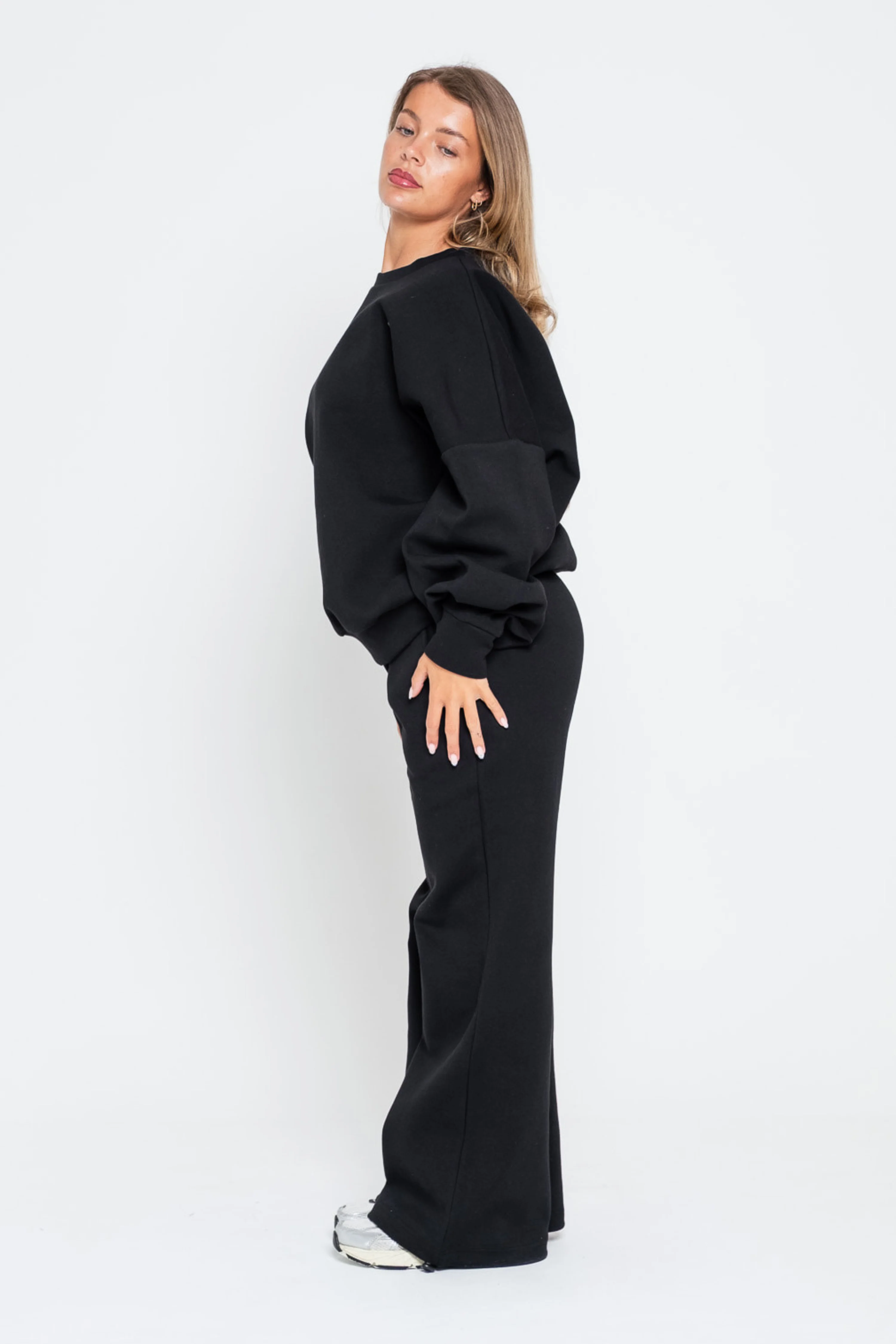 Adjustable Oversized Joggers Black - Image 14