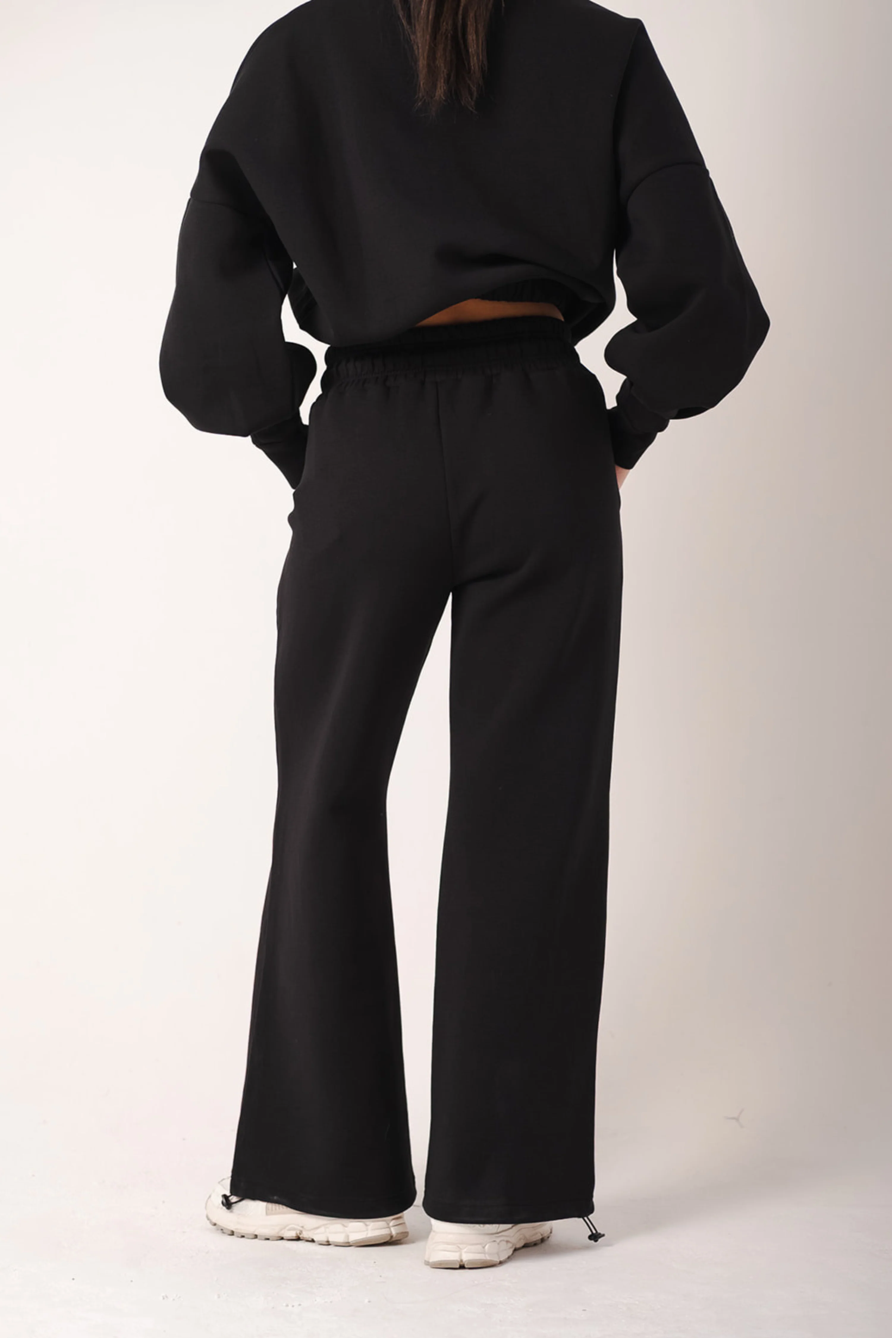 Adjustable Oversized Joggers Black - Image 6