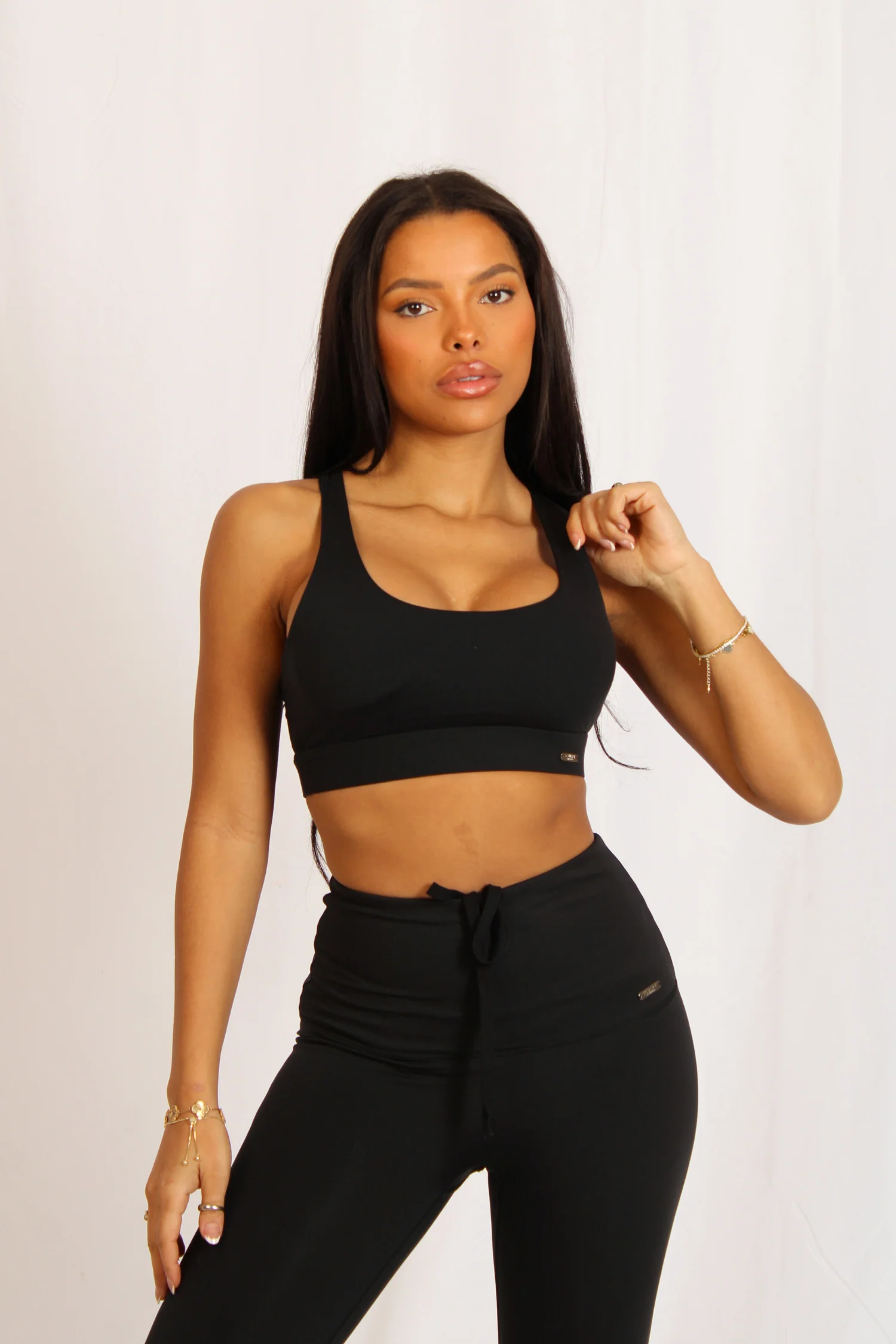 Cross Back Sports Bra Black - Image 3