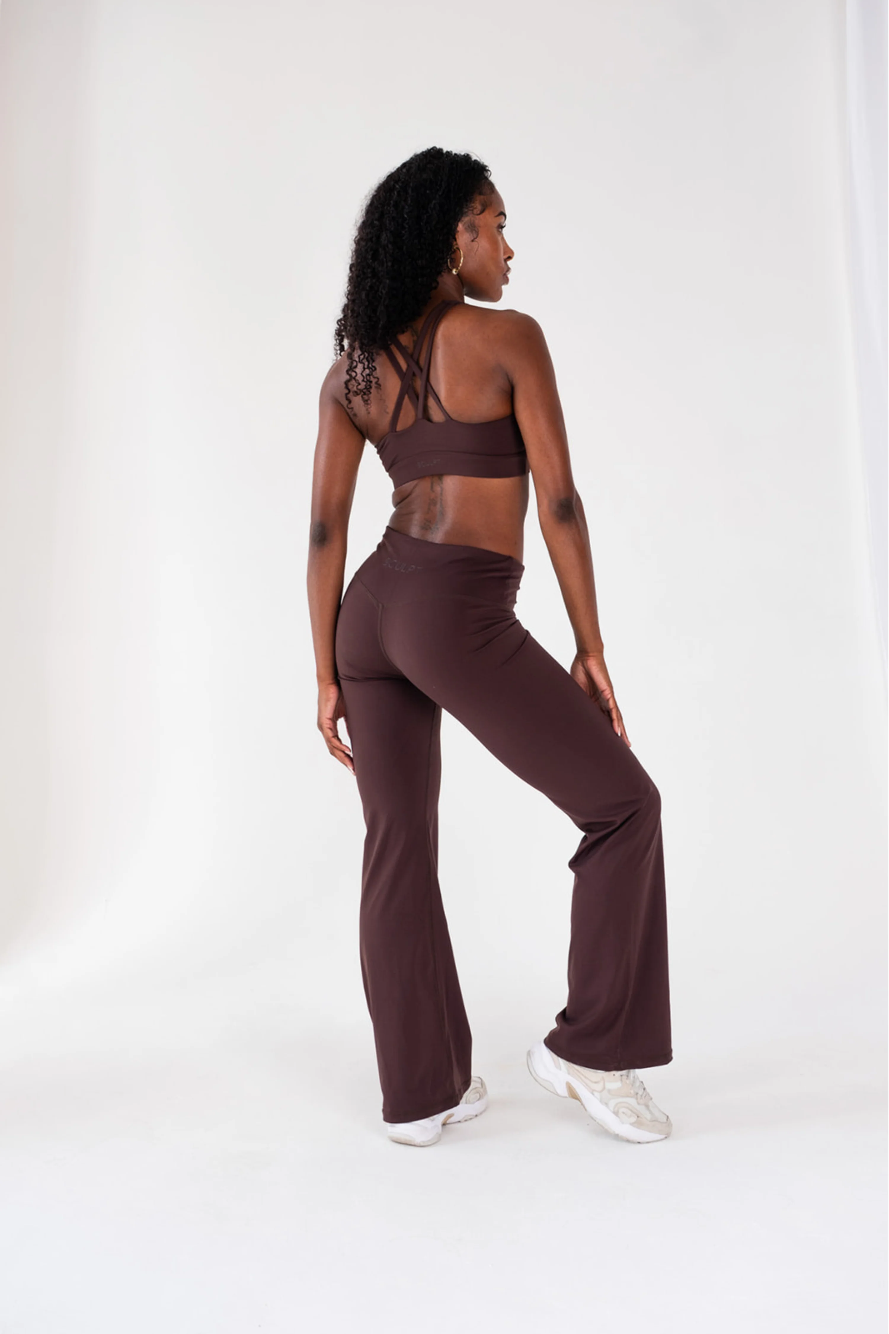 Cross Back Sports Bra Espresso - Image 10