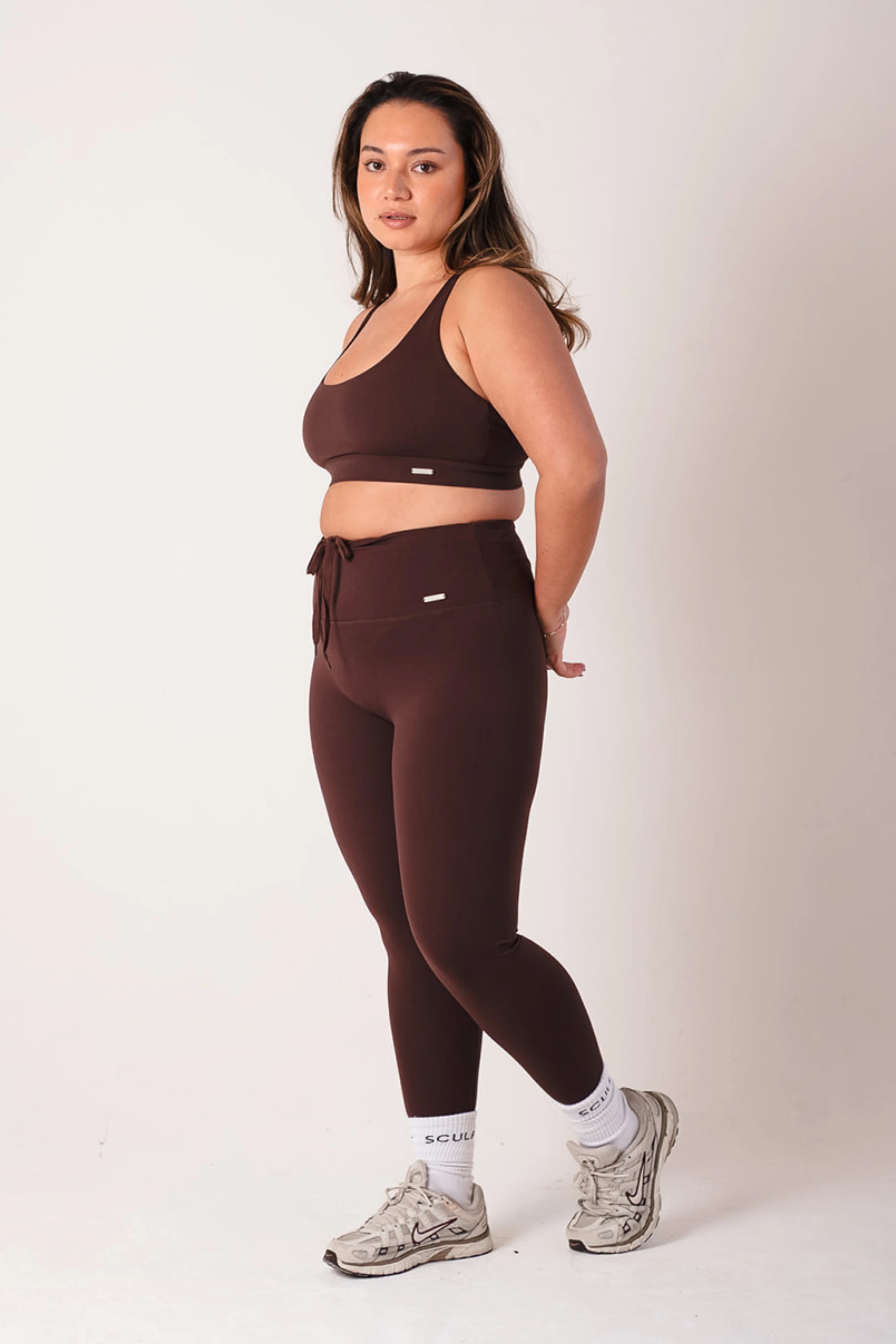 Cross Back Sports Bra Espresso - Image 3