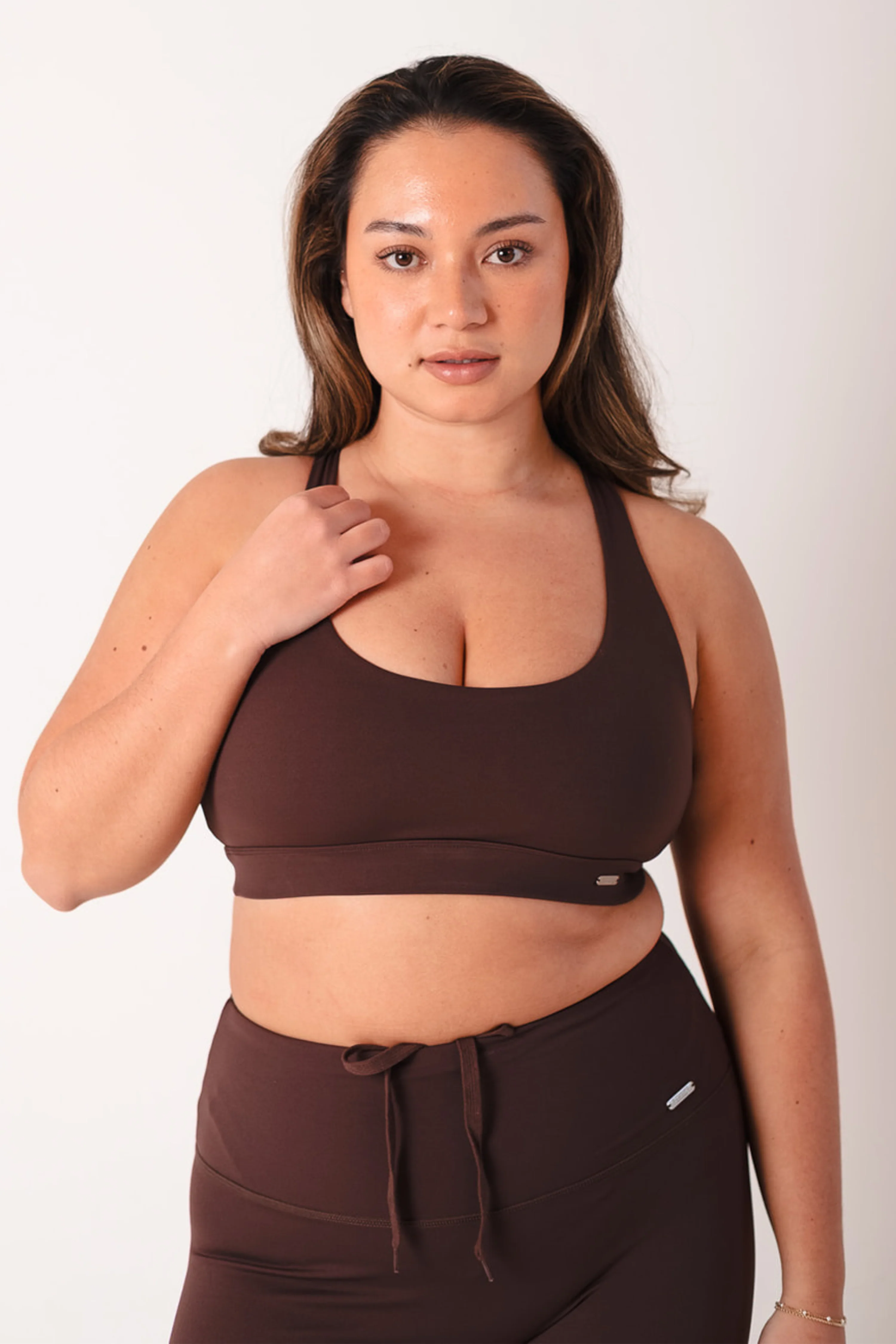 Cross Back Sports Bra Espresso - Image 4