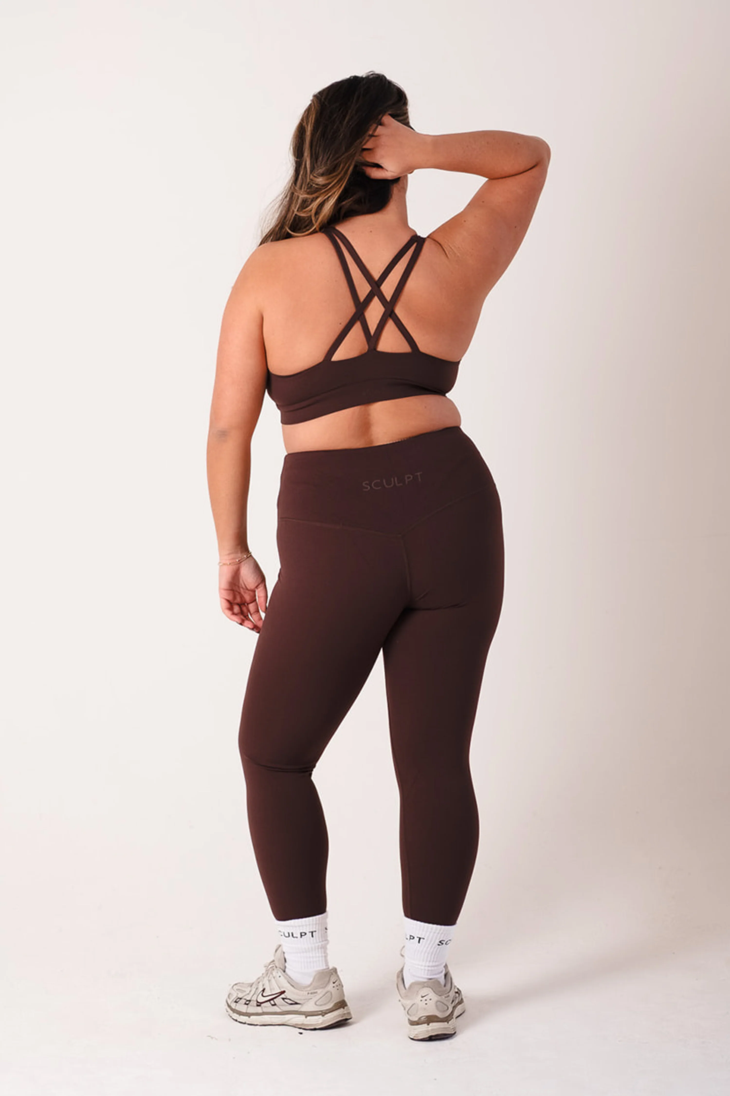 Cross Back Sports Bra Espresso - Image 5