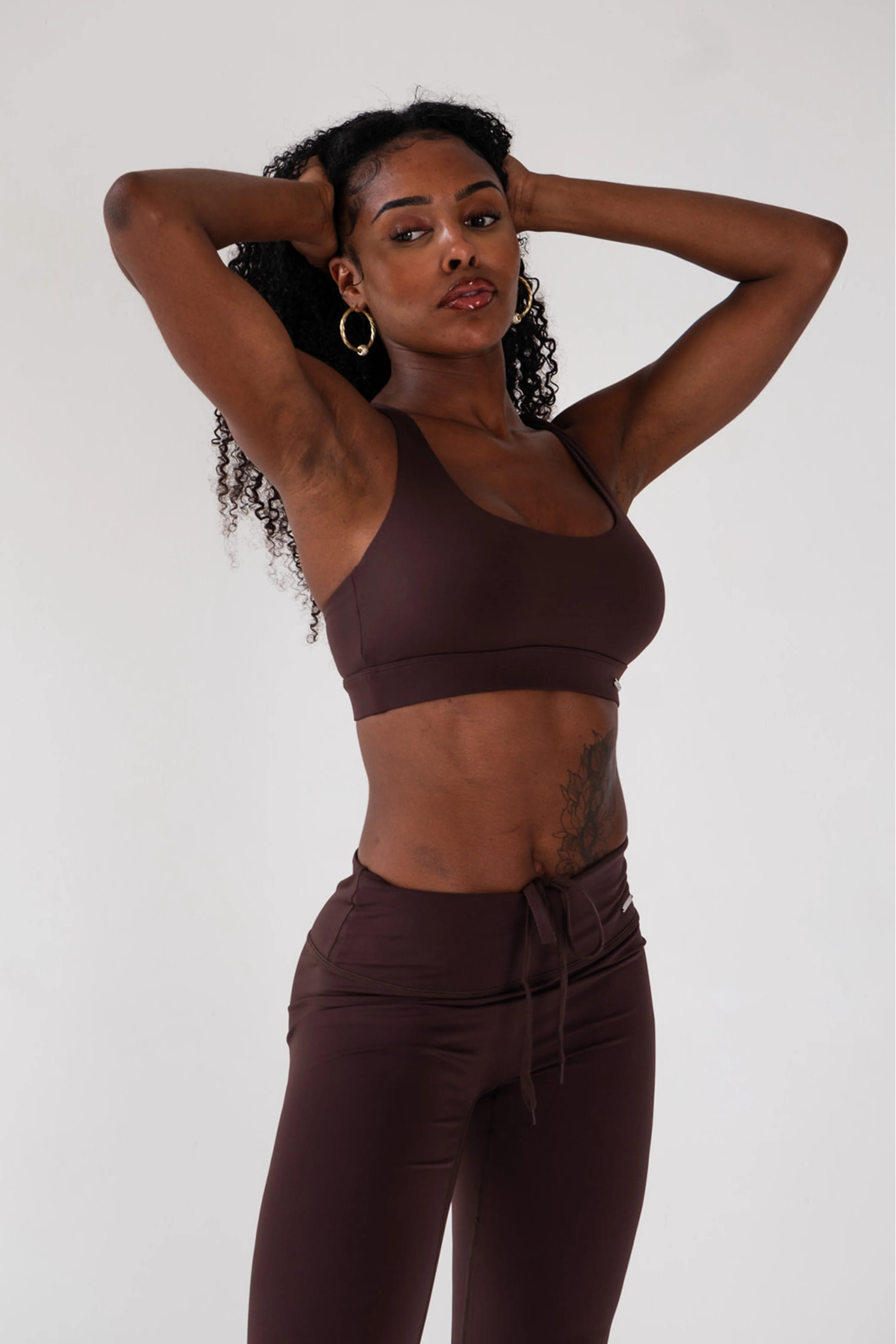 Cross Back Sports Bra Espresso - Image 8