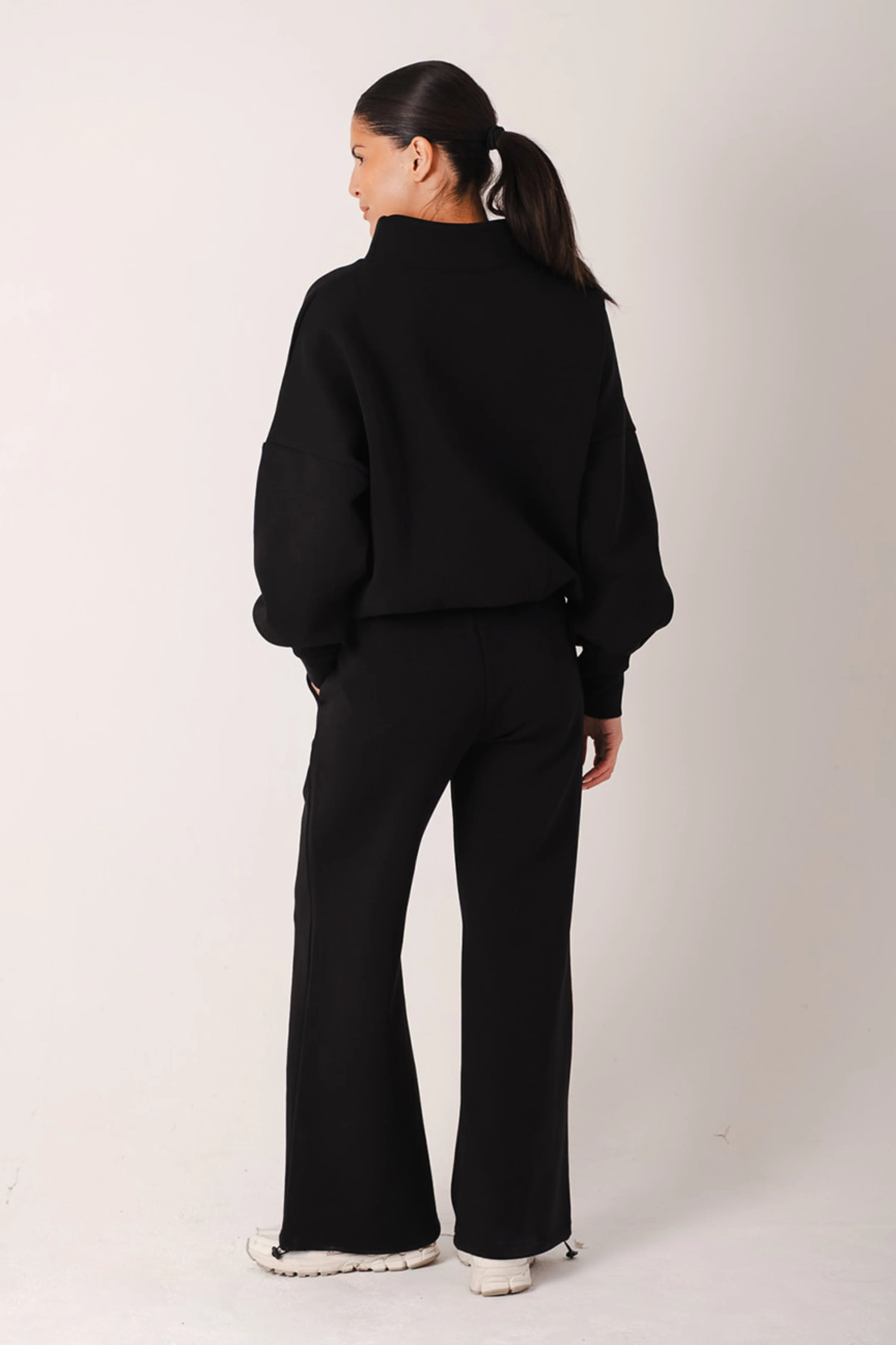 Signature High Neck Oversized Jumper Black - Image 4