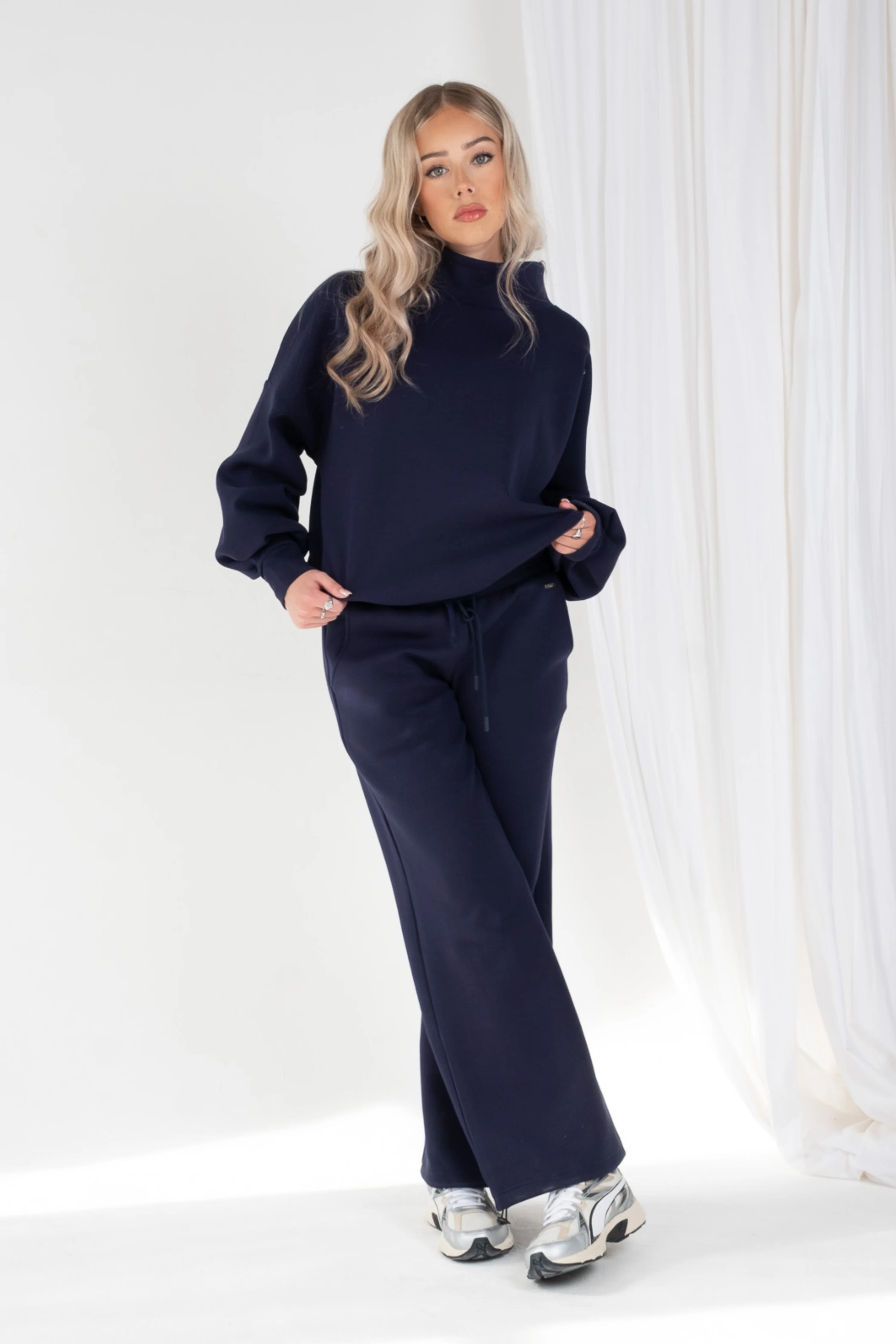 High Neck Oversized Jumper Sapphire - Image 10