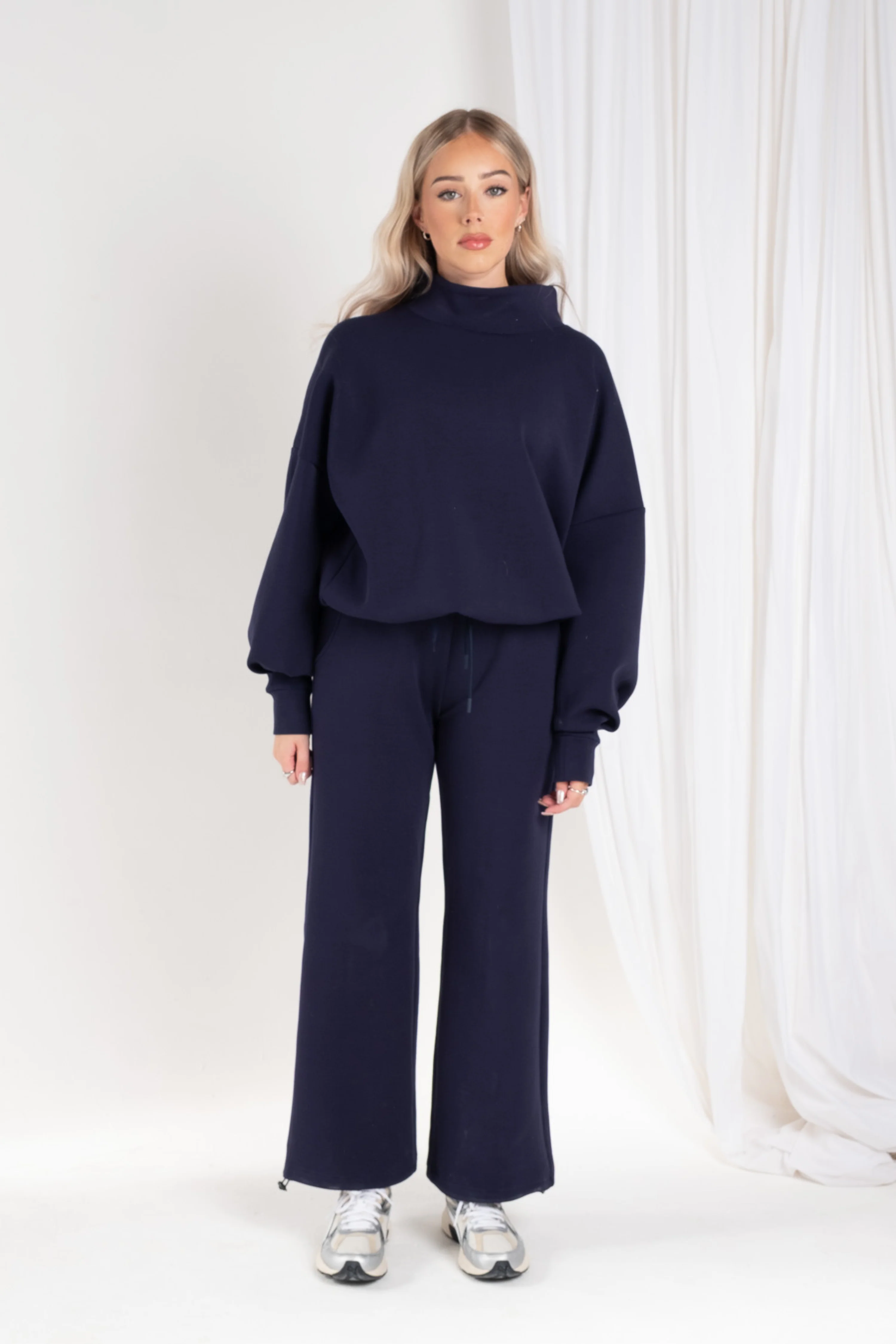 High Neck Oversized Jumper Sapphire - Image 11