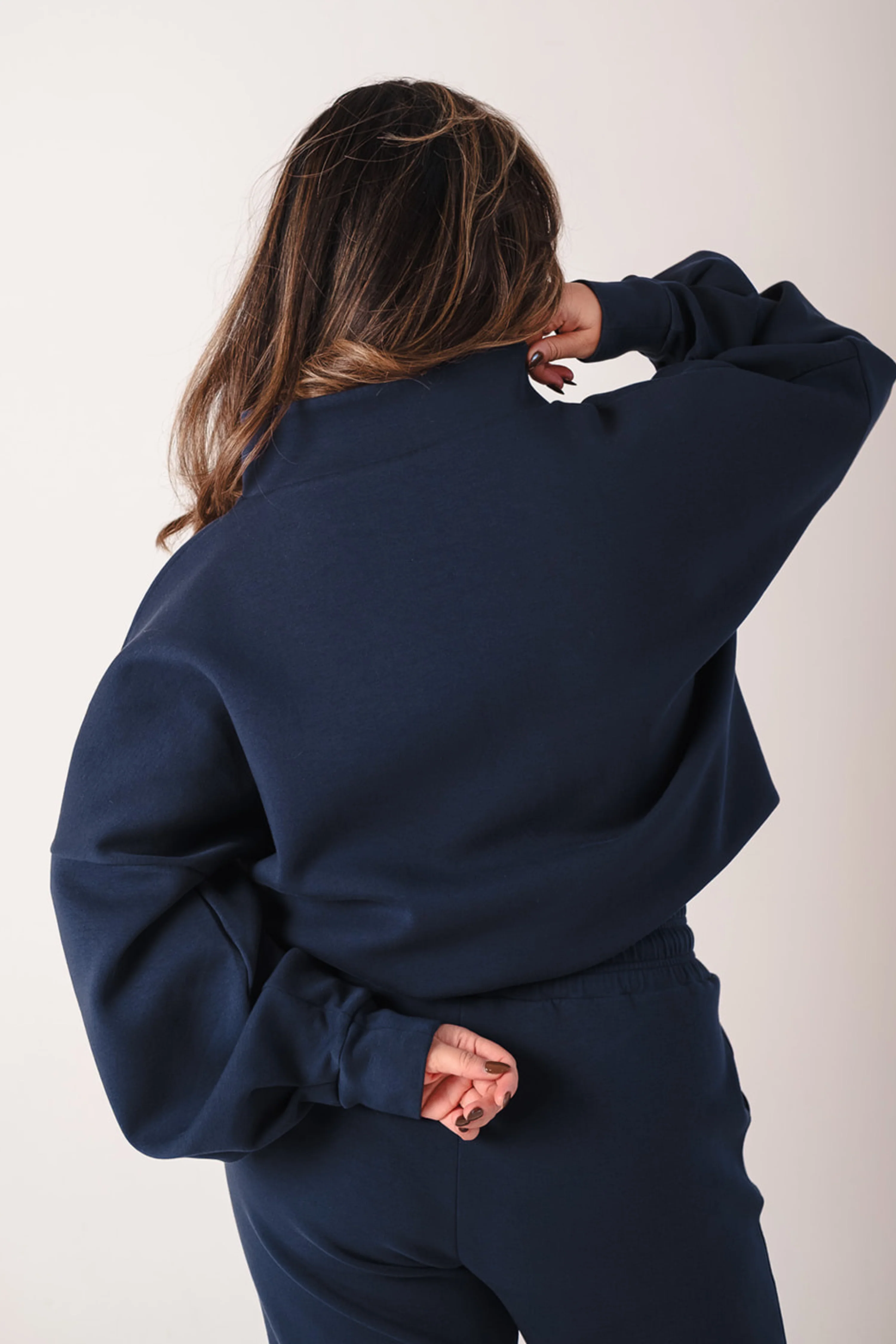 High Neck Oversized Jumper Sapphire - Image 3