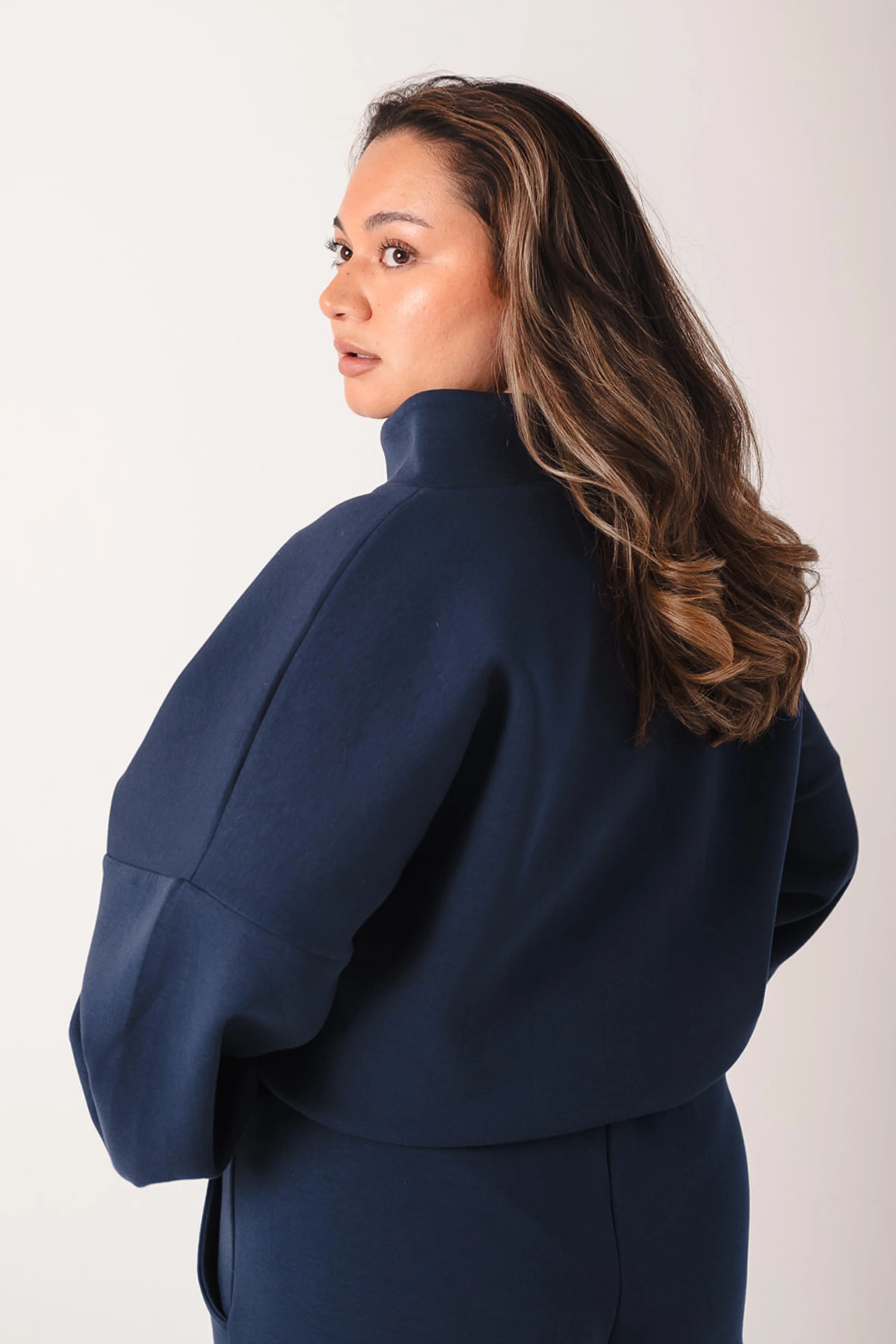 High Neck Oversized Jumper Sapphire - Image 6