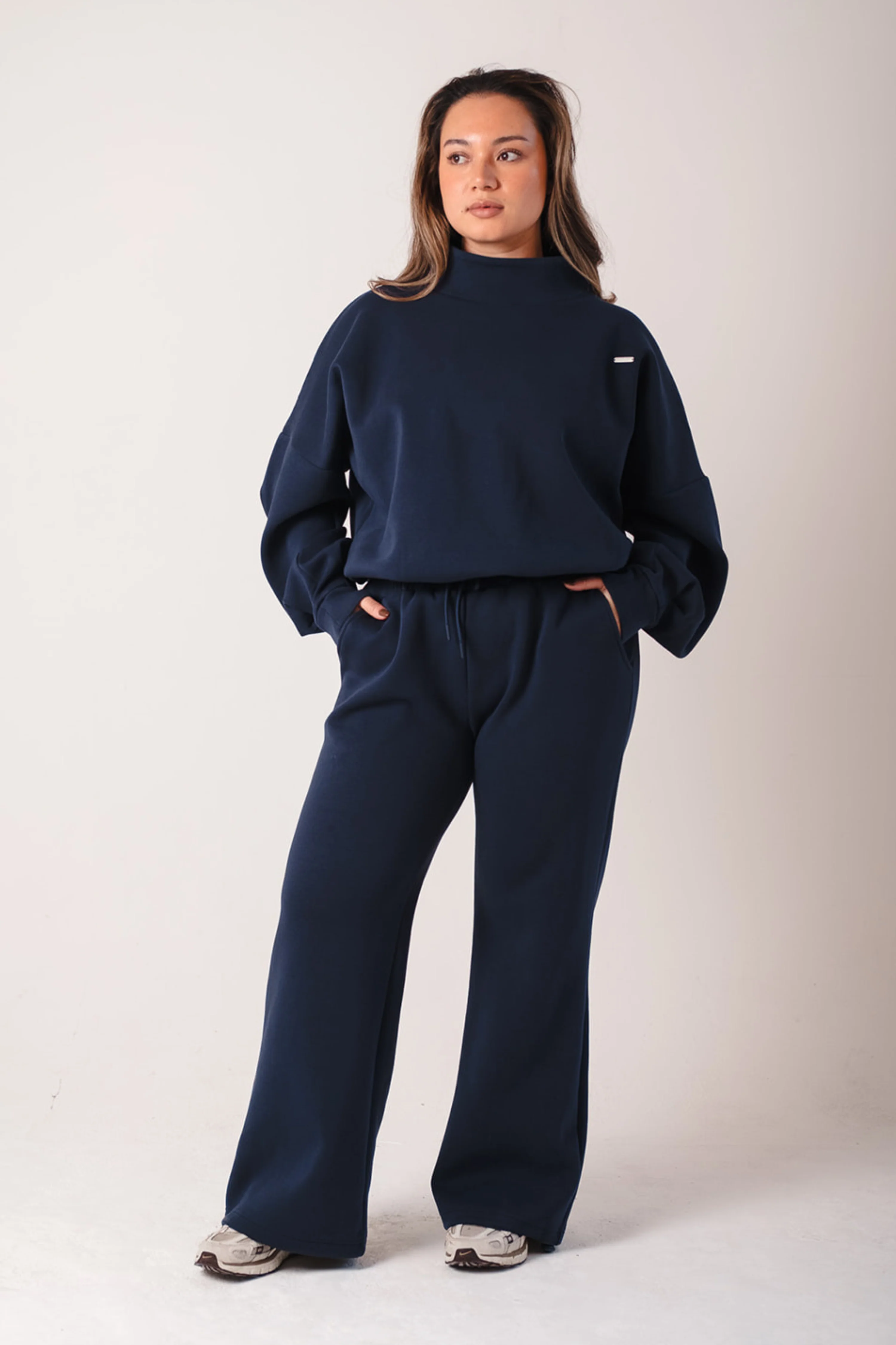 High Neck Oversized Jumper Sapphire - Image 7