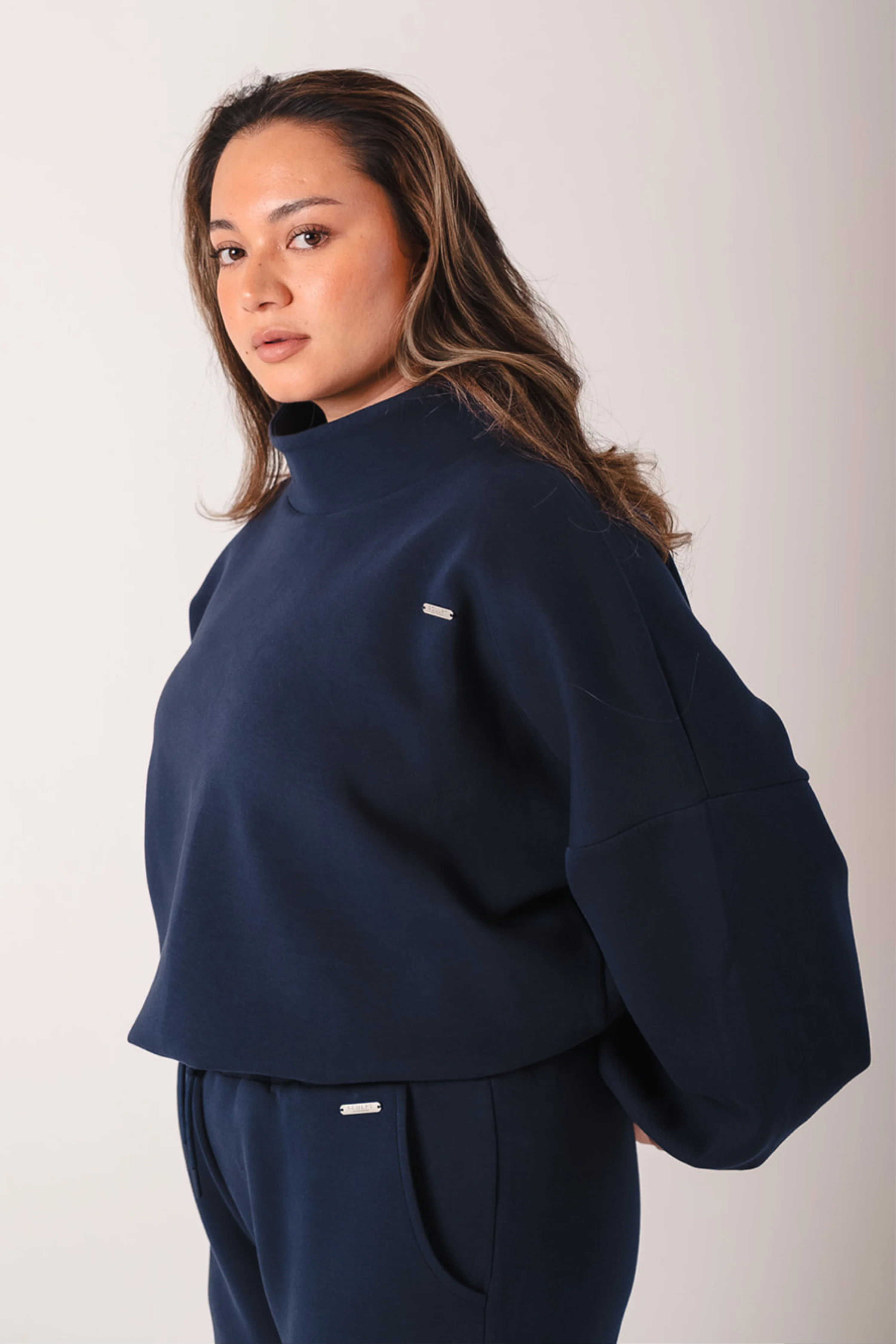 High Neck Oversized Jumper Sapphire - Image 8