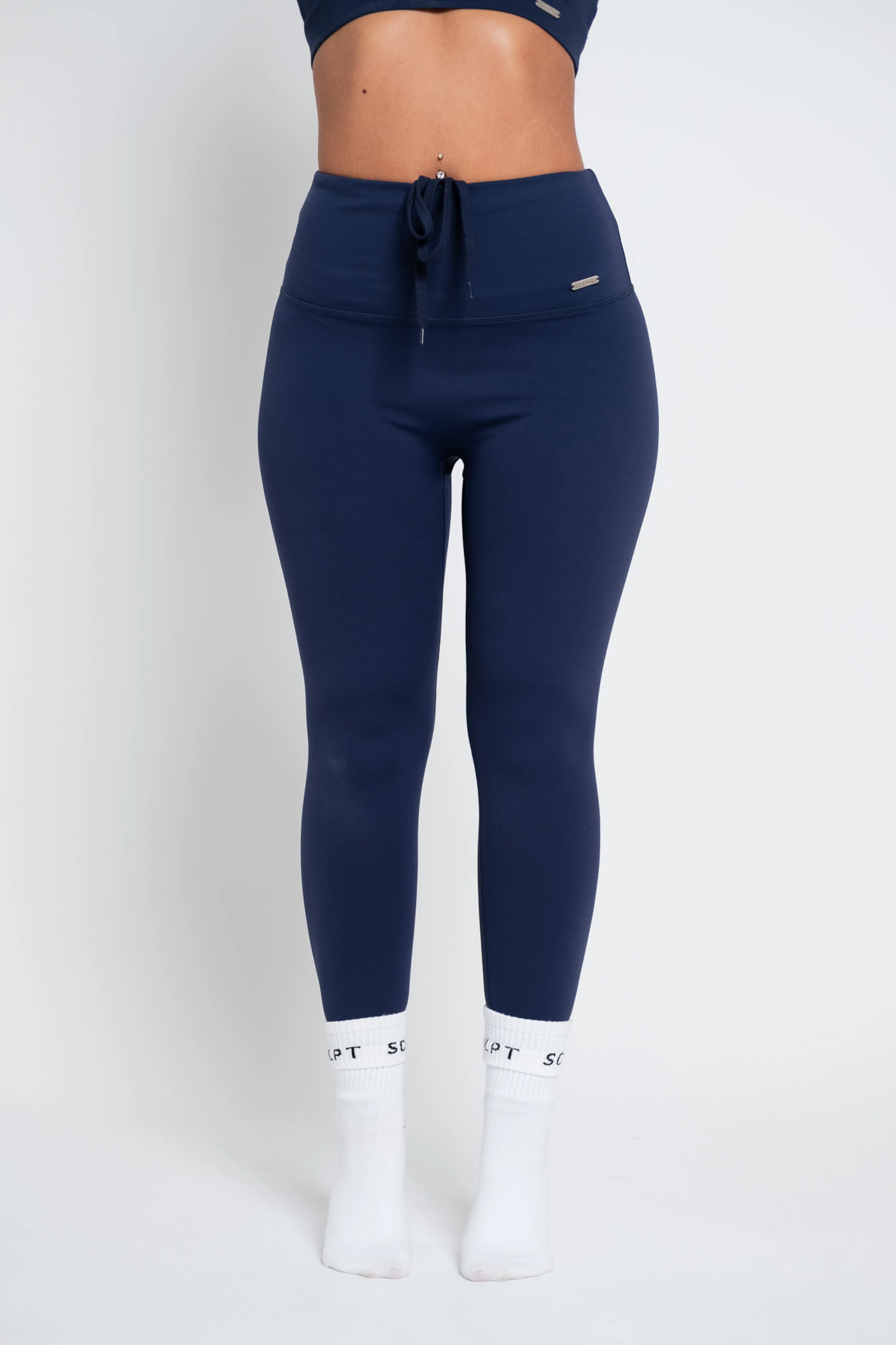 Hybrid High Waisted Leggings Navy - Image 11