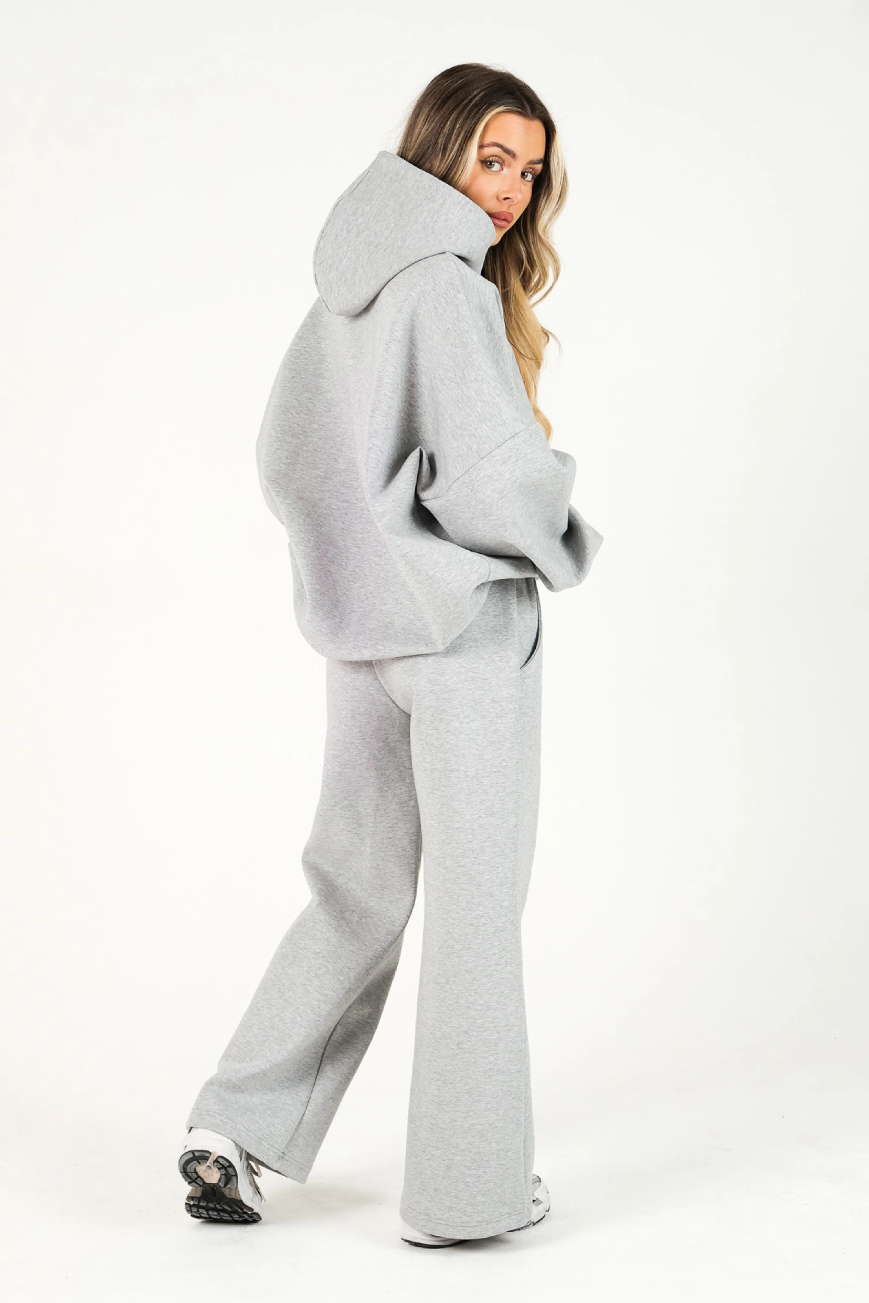 Oversized Printed Logo Joggers Heather Grey - Image 10