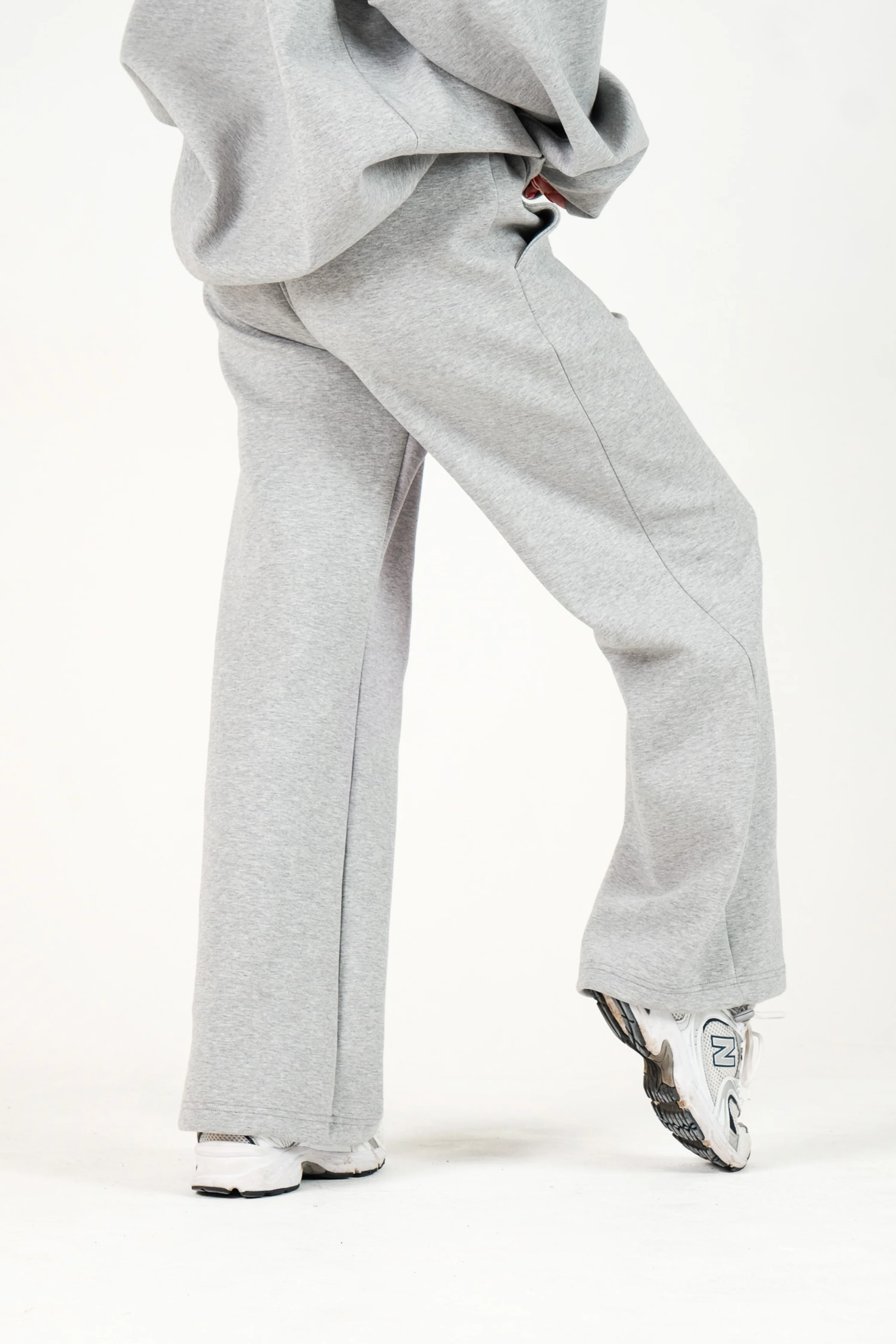 Oversized Printed Logo Joggers Heather Grey - Image 12