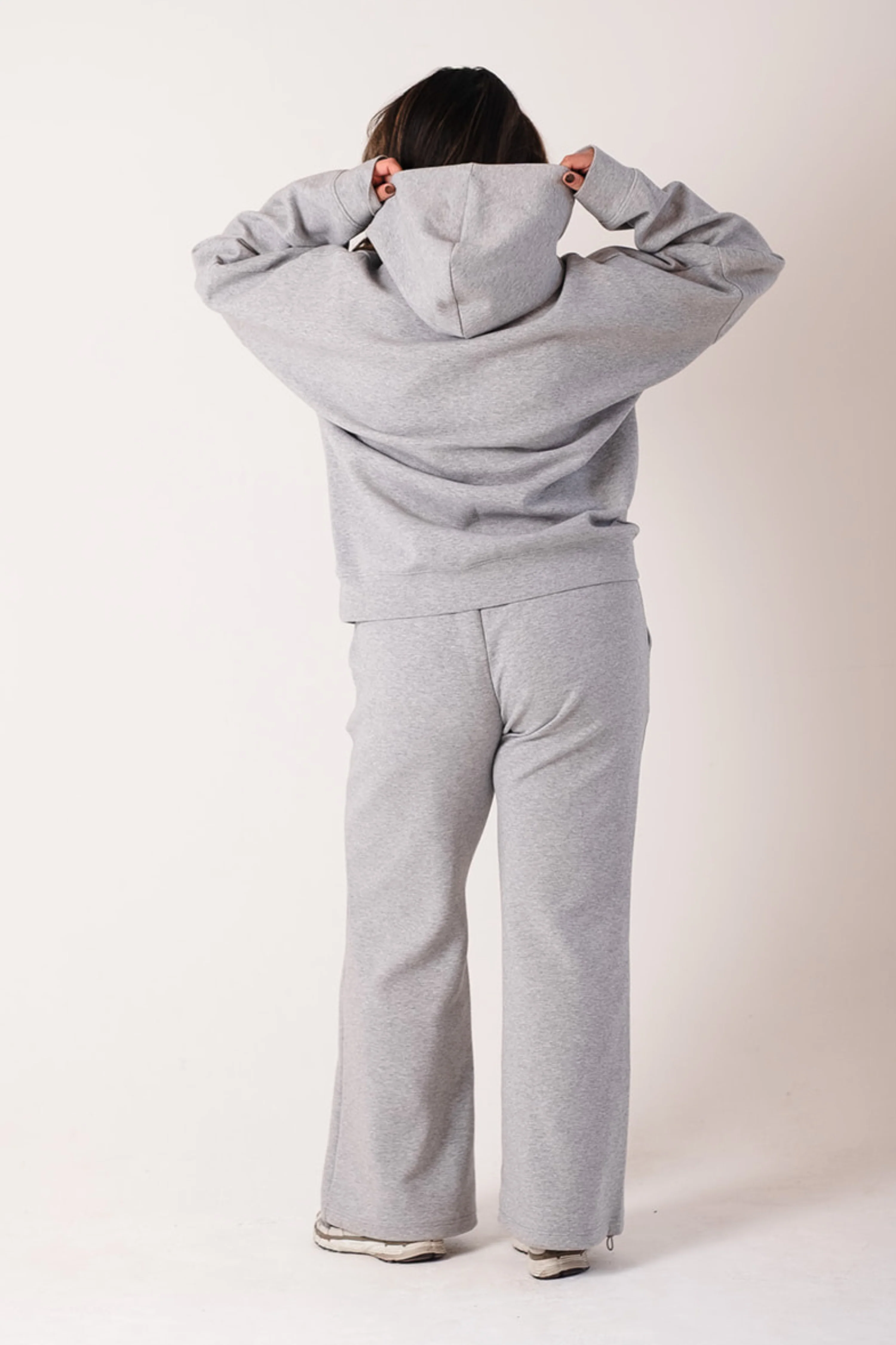 Oversized Printed Logo Joggers Heather Grey - Image 5