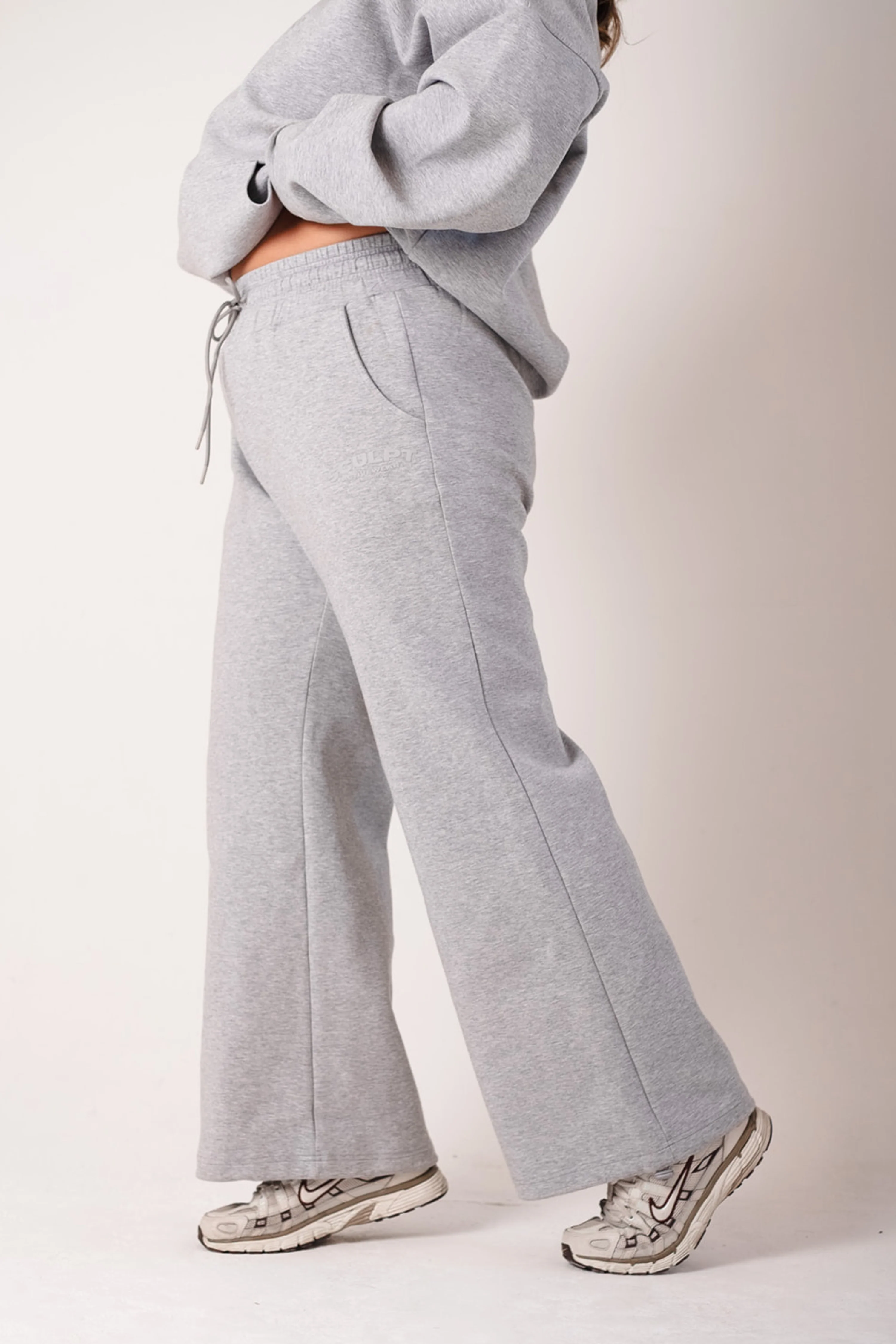 Oversized Printed Logo Joggers Heather Grey - Image 6