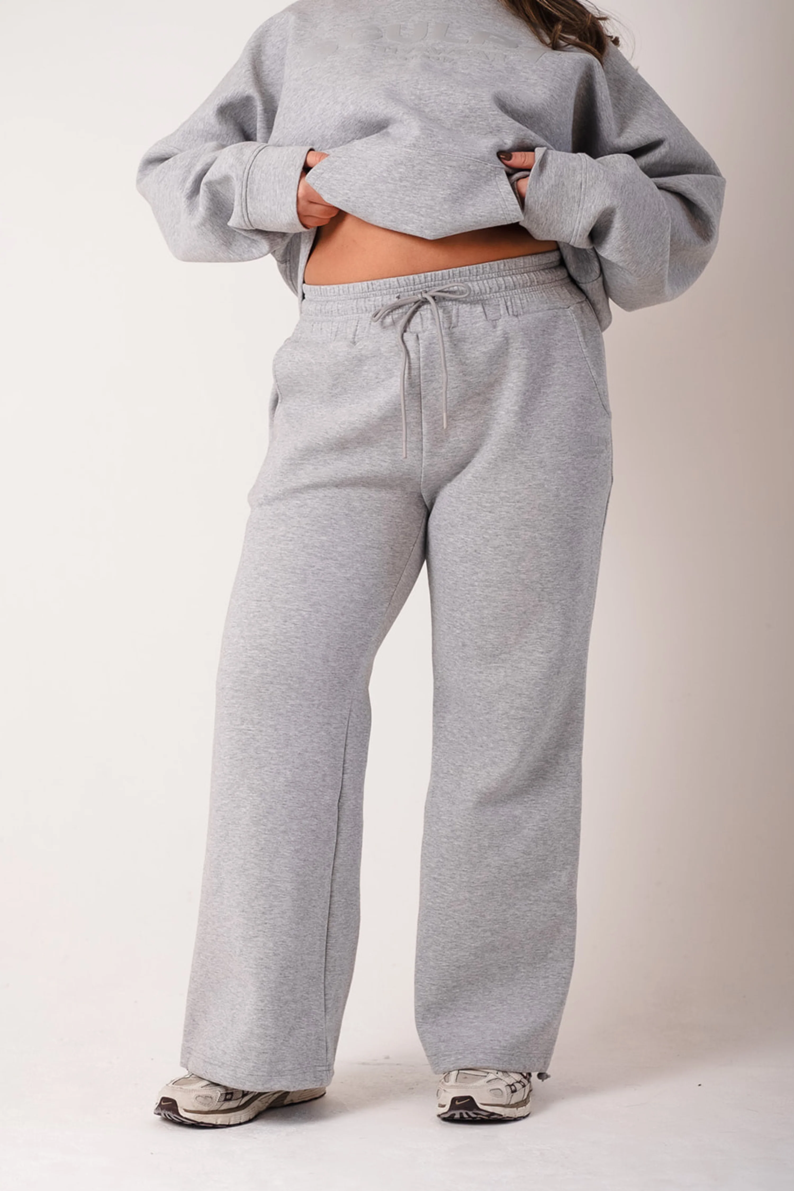 Oversized Printed Logo Joggers Heather Grey - Image 8
