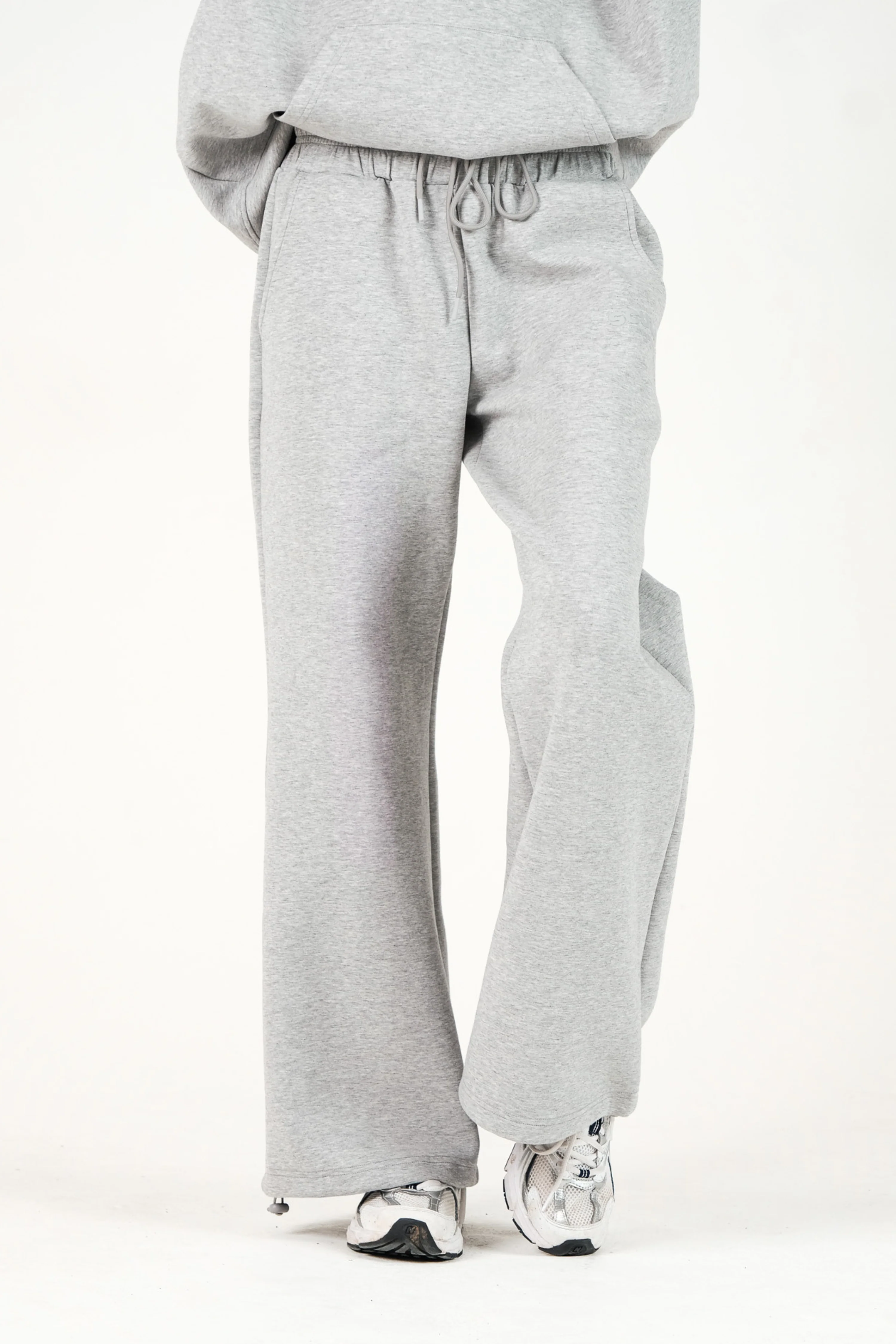 Oversized Printed Logo Joggers Heather Grey - Image 9
