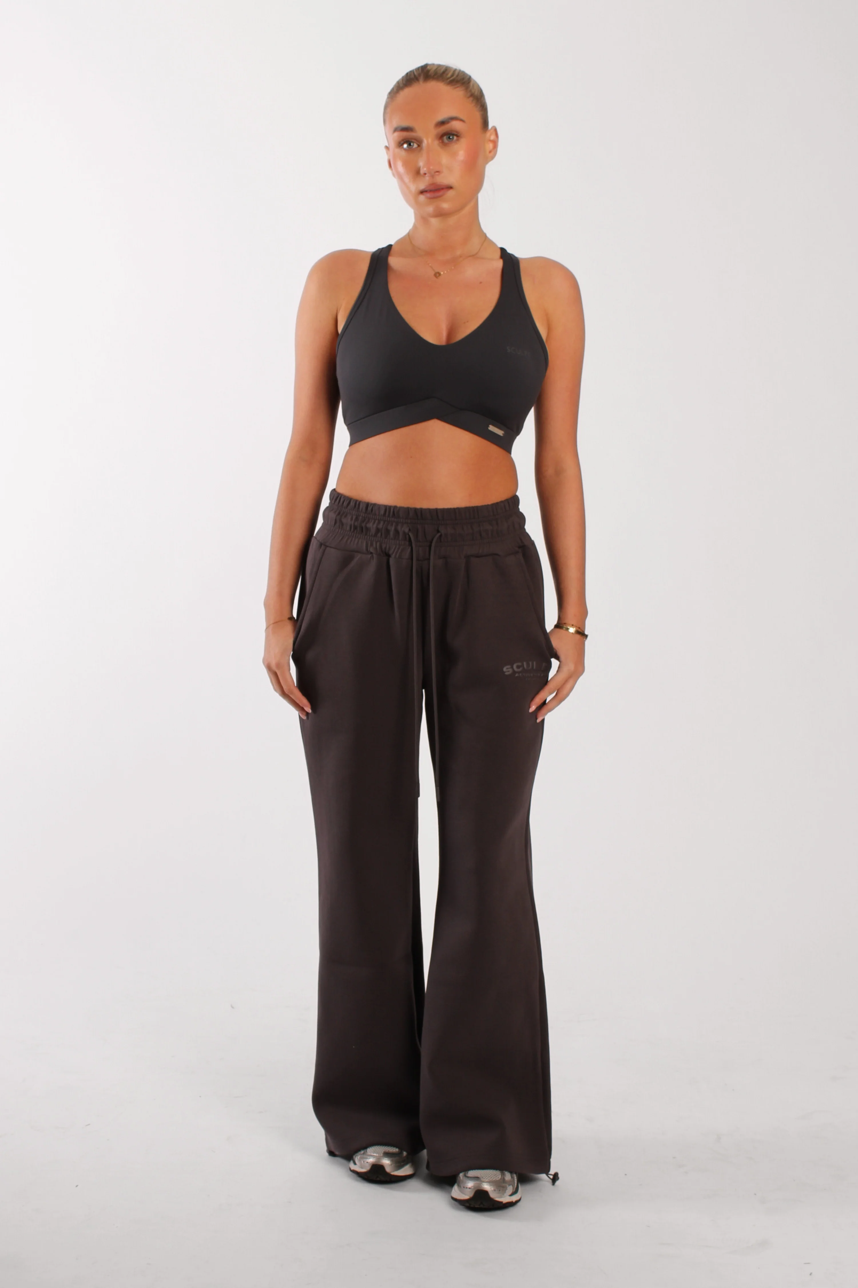 Oversized Printed Logo Joggers Charcoal - Image 4