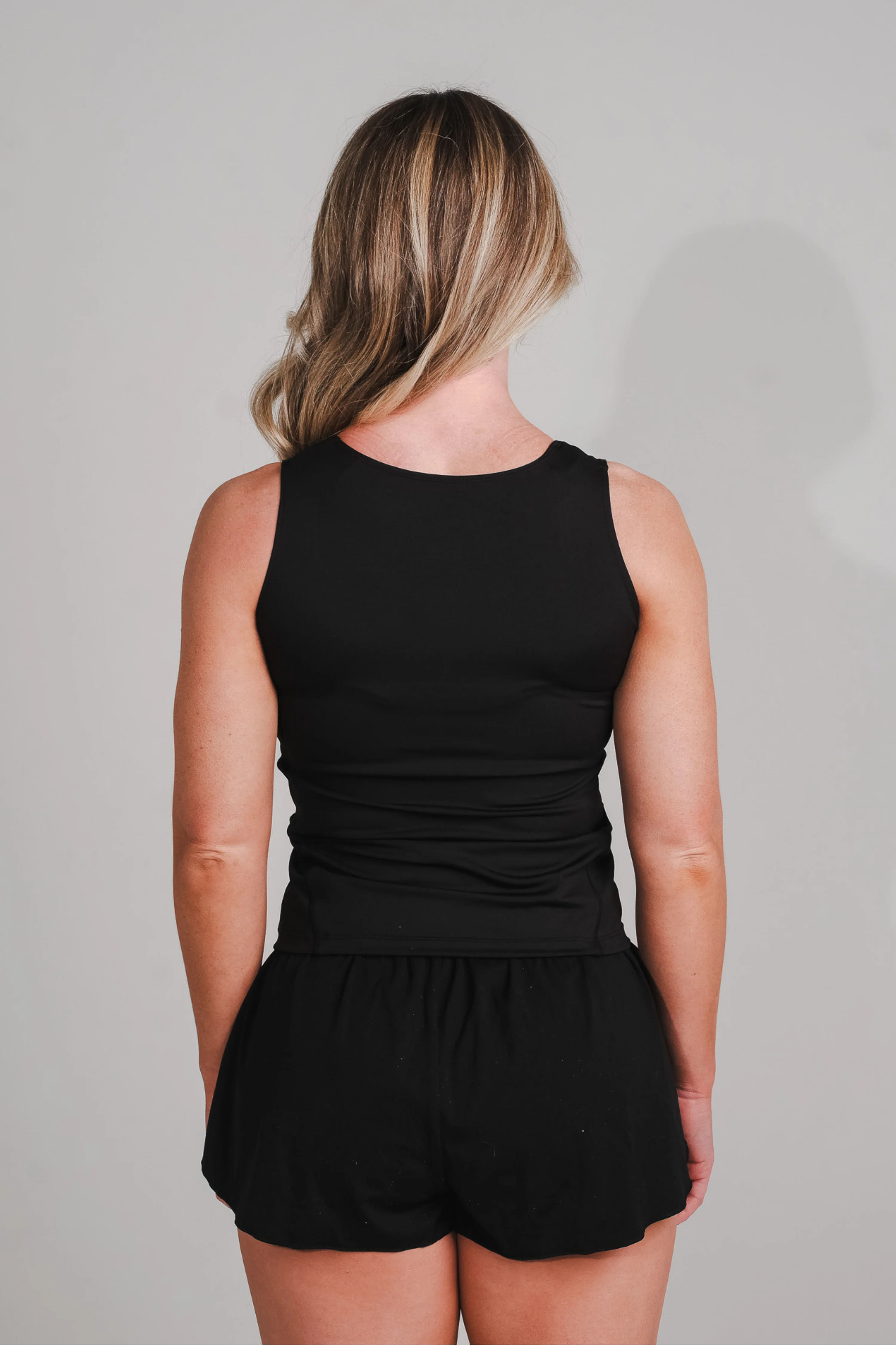 Performance Fitted Square Neck Vest Black - Image 5