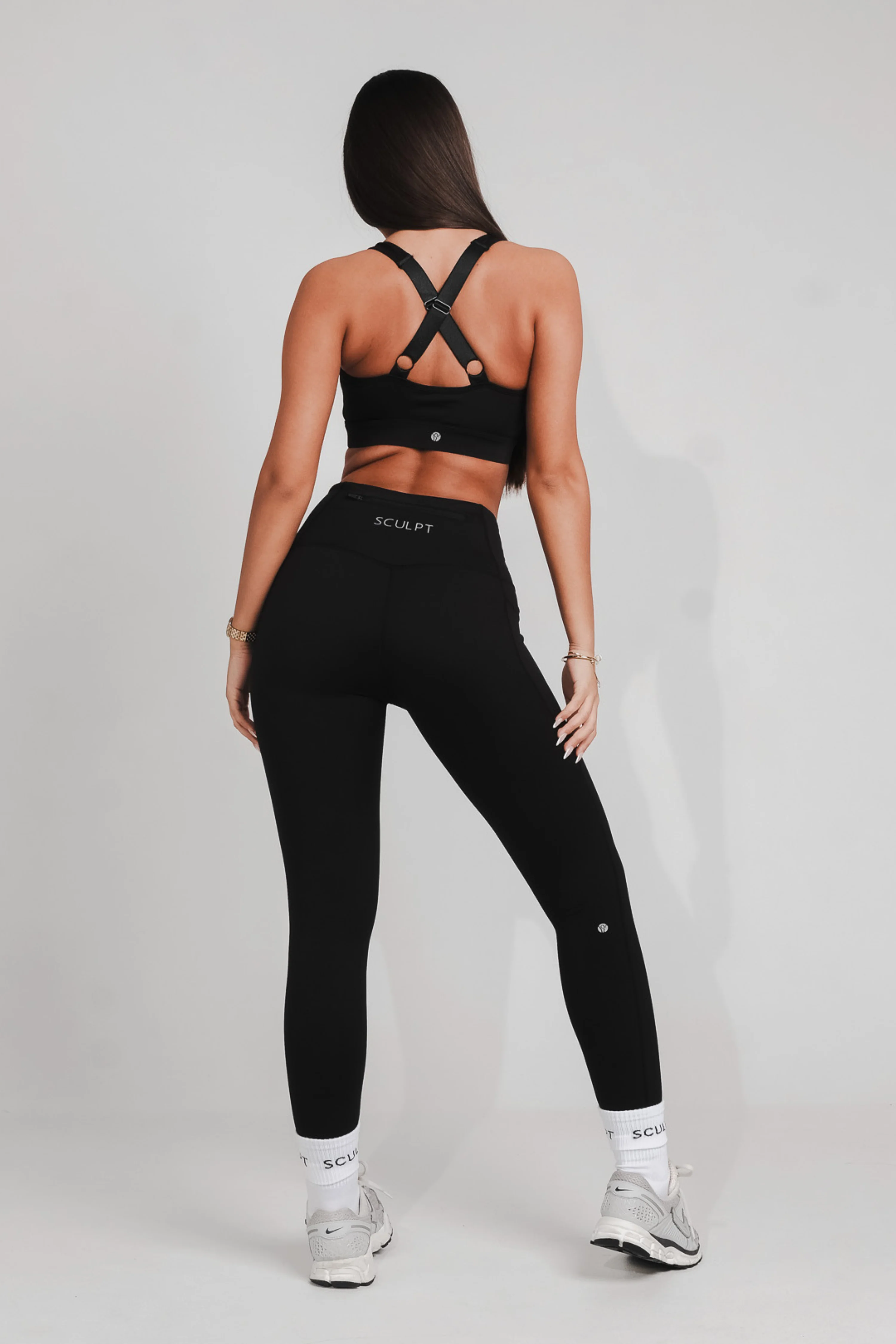 Performance High Waisted Leggings Black - Image 10