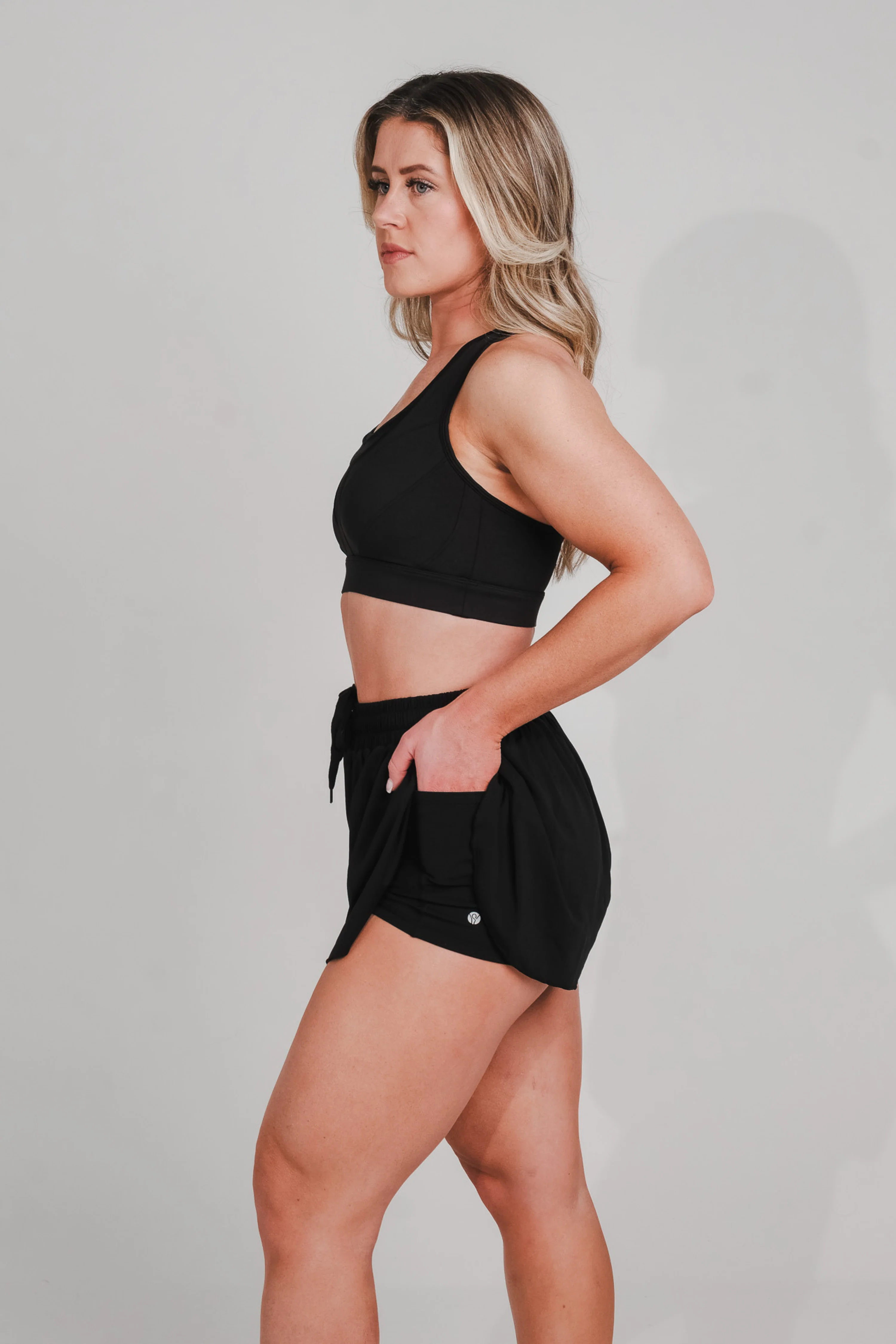 Performance Layered Fitted Shorts Black - Image 3