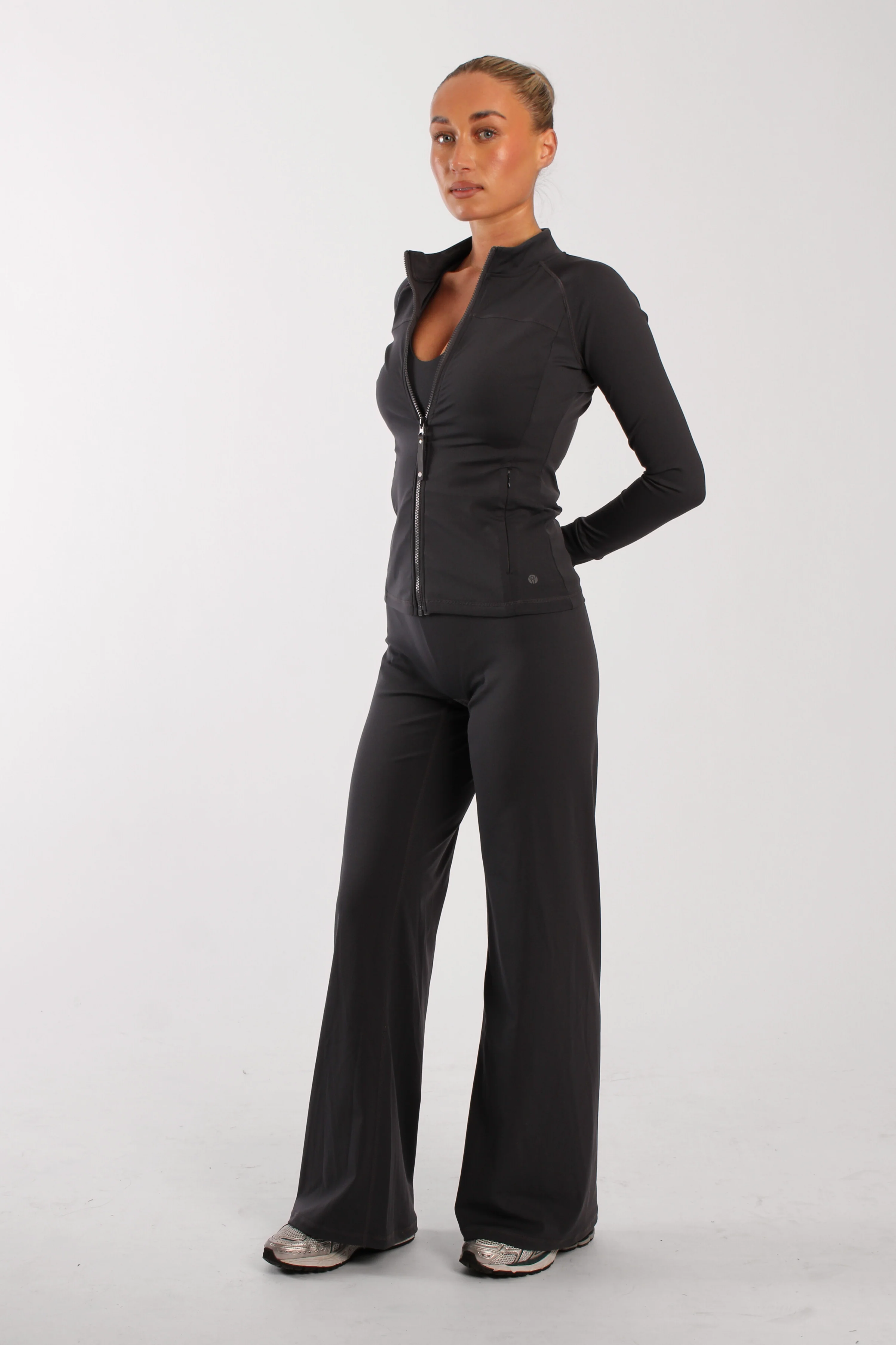 Regular High Waisted Wide Leg Pants Shadow - Image 2