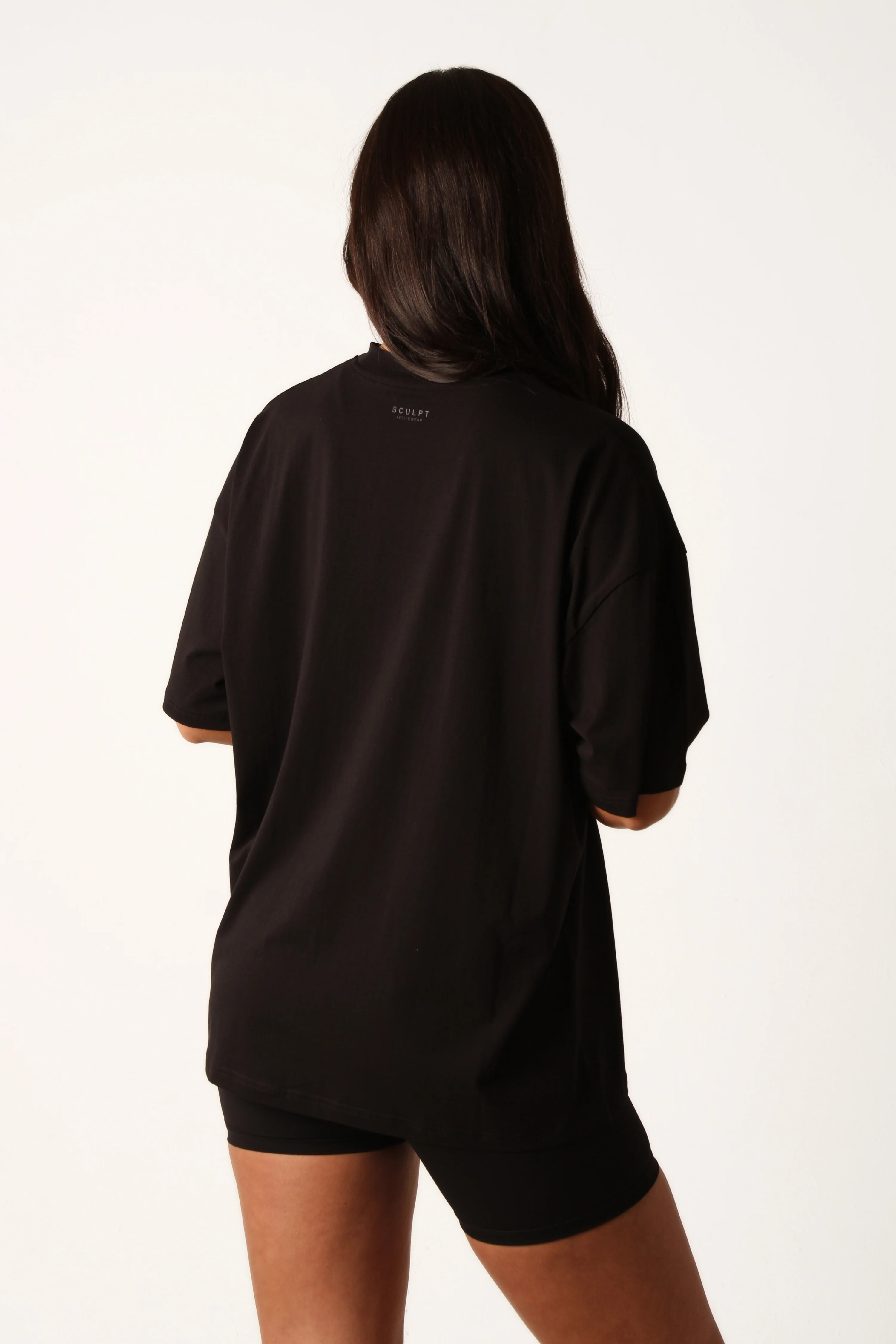 Signature Oversized Short Sleeve Logo T-Shirt Black - Image 6