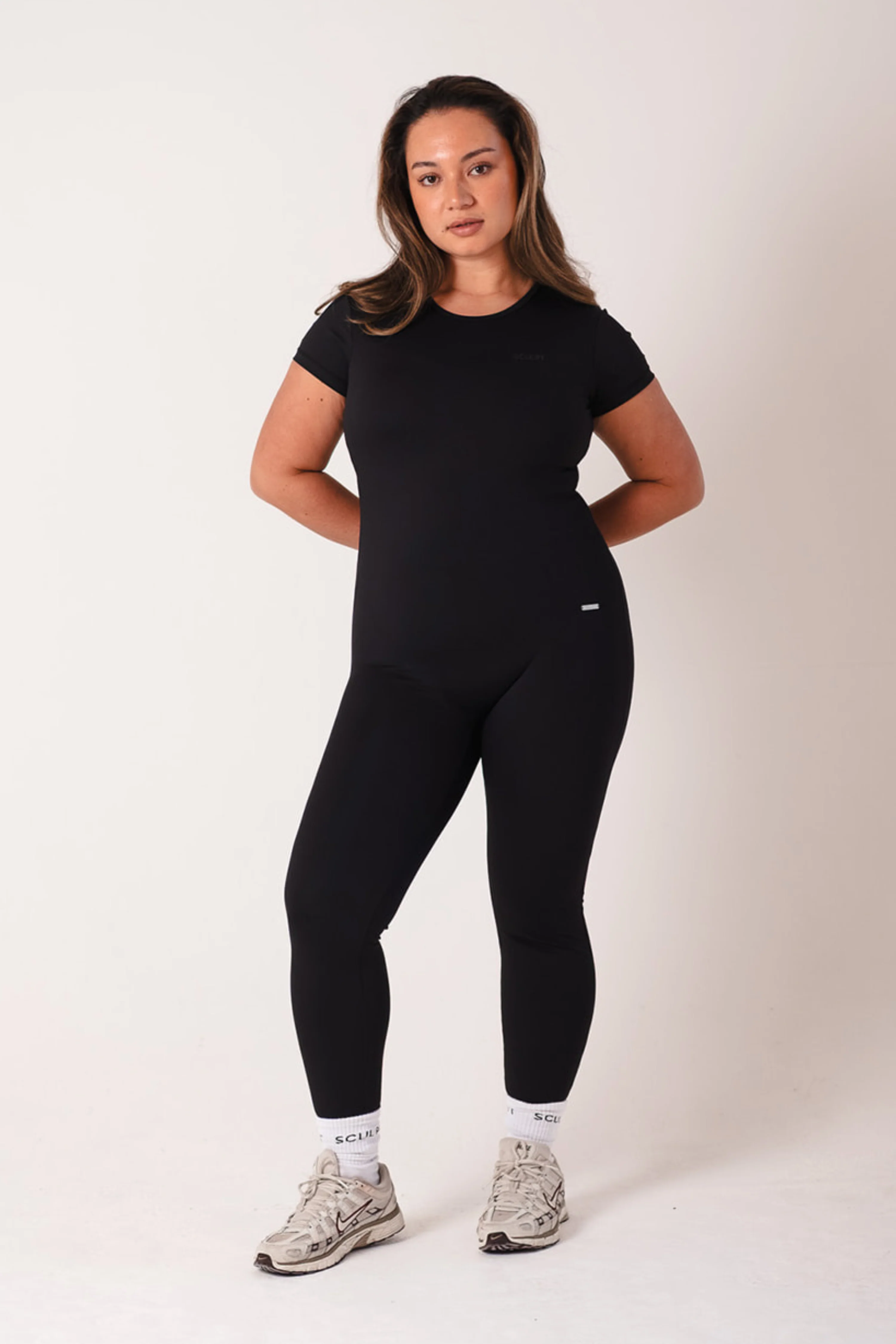 Signature Short Sleeve Jumpsuit Black - Image 3