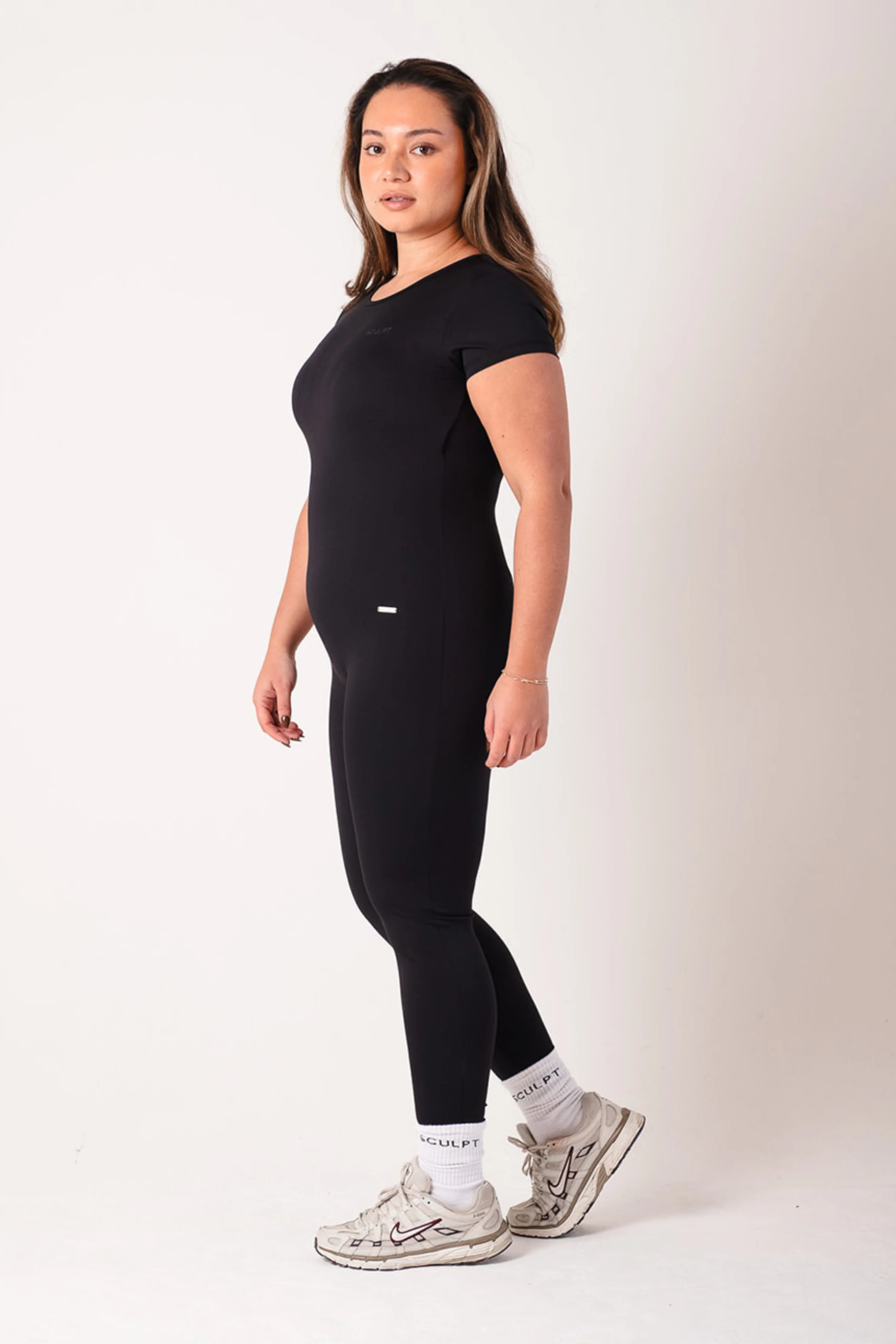Signature Short Sleeve Jumpsuit Black - Image 4